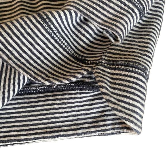 Enza hooded sweatshirt with pull string striped White and Navy Size L (Large) - Picture 8 of 10